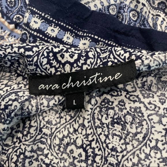 Ava Christine | Sleeveless Bohemian Blue Blouse - Picture 4 of 5
